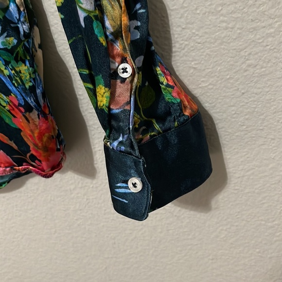 ZARA LONG SLEEVE FLORAL BLOUSE - Picture 5 of 8